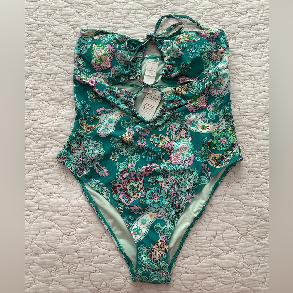 Cupshe Colorful Cashew Tunneled Cutout One Piece Swimsuit